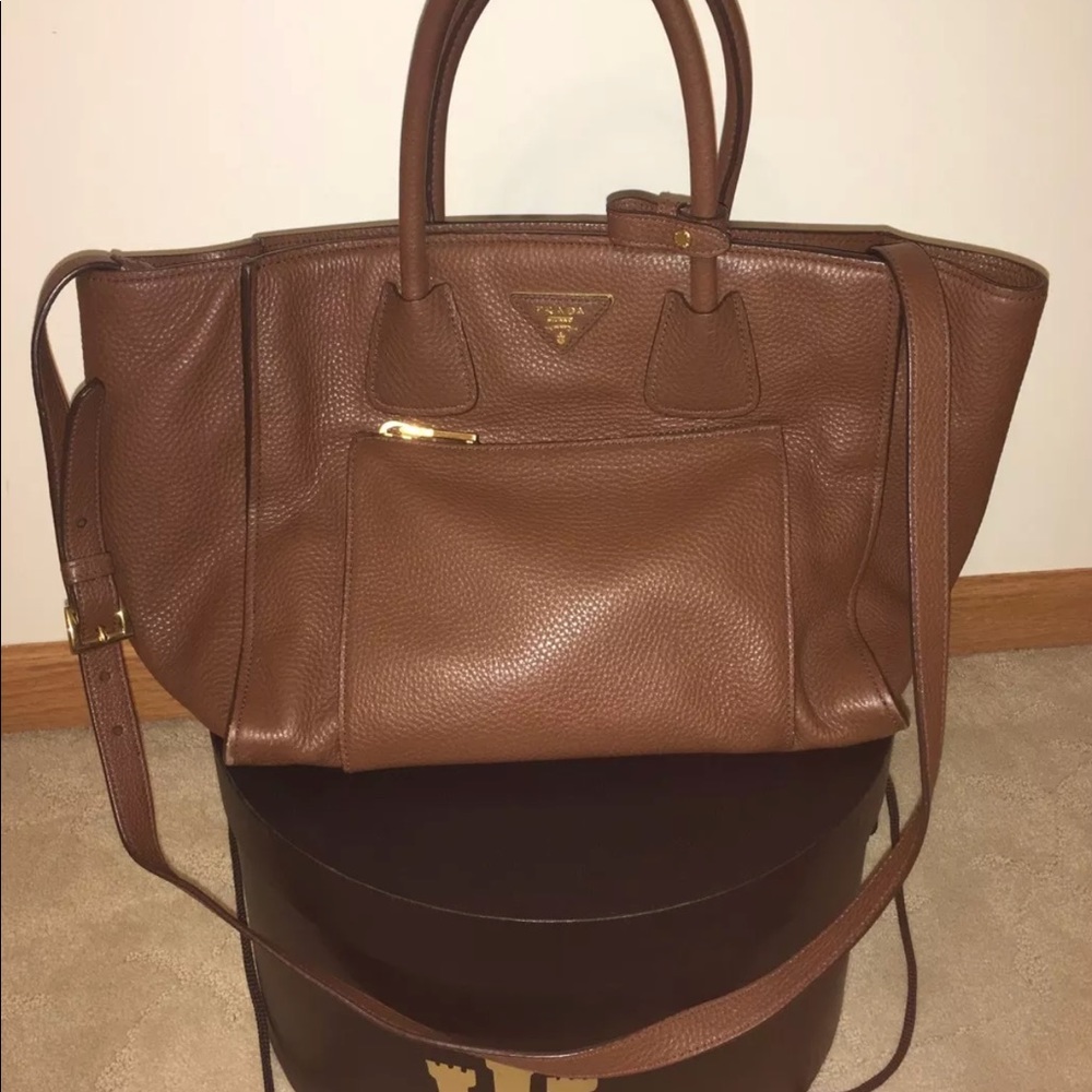 Prada hand bag Double handle trapeze
